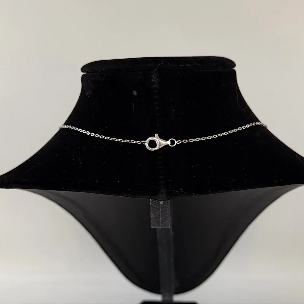 9-10MM Cultured Tahitian Pearl Oval Link Sterling Silver 18